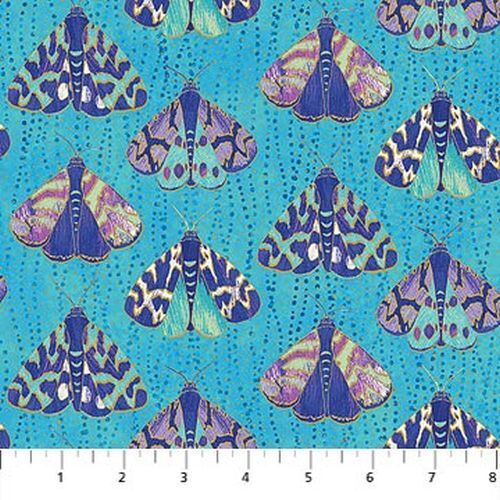 Shimmer Fantasia Moths Turqupise 22958M-63