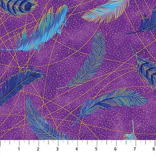 Shimmer Fantasia Feathers Violet 22960M-86