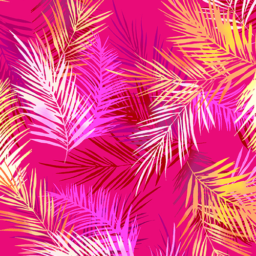 Tropical Breeze Island Palm Leaves Pink 9723-22