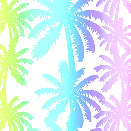 Tropical Breeze Palm Trees White 9716-09