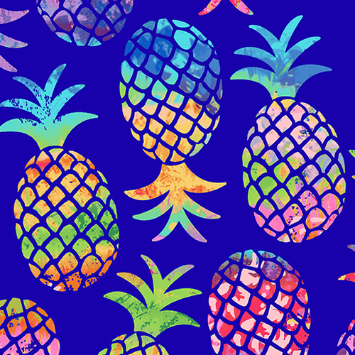 Tropical Breeze Pineapple Paradise Blue 9715-55