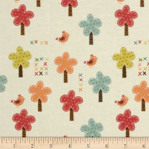 Bird Trees Cream