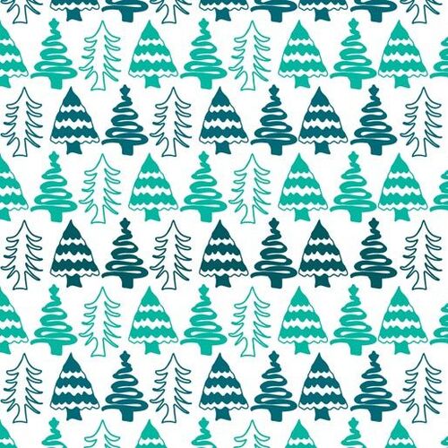 Aussie Christmas Delights Trees Teal White B4 