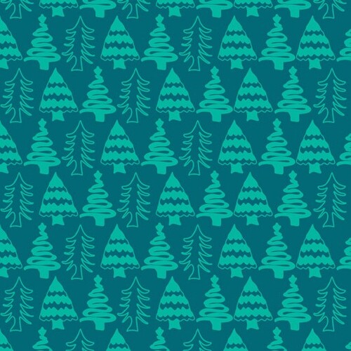 Aussie Christmas Delights Trees Teal B1