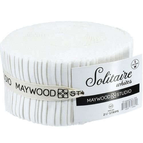 Maywood Soft White Fabric Jelly Strips