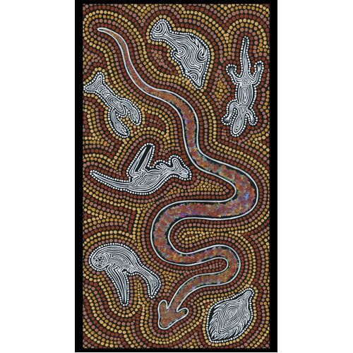 Ngurambang Aboriginal Art Pigeelear Panel DV3625