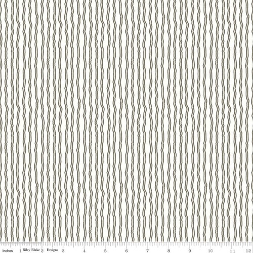 Hungry Animal Alphabet Wavy Stripe Charcoal C10188