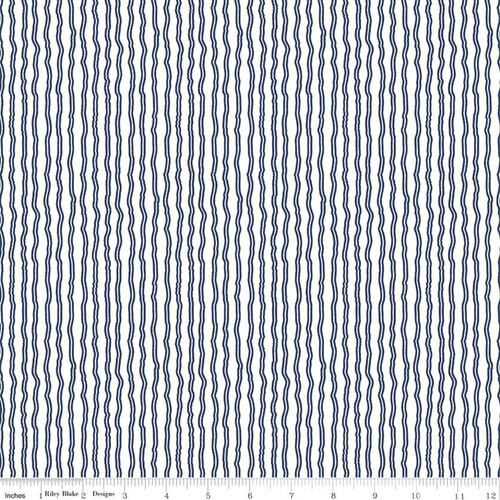 Hungry Animal Alphabet Wavy Stripe Blue C10188