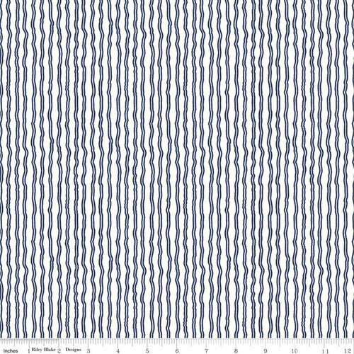 Hungry Animal Alphabet Wavy Stripe Blue C10188