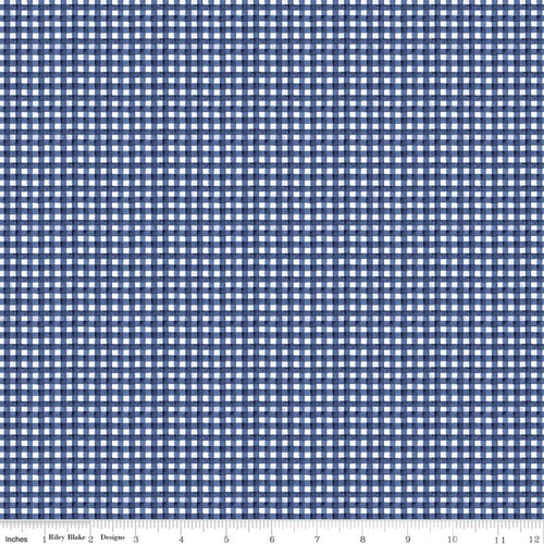 Hungry Animal Alphabet Gingham Blue C10187