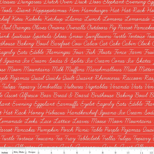 Hungry Animal Alphabet Penmanship Words Red C10185