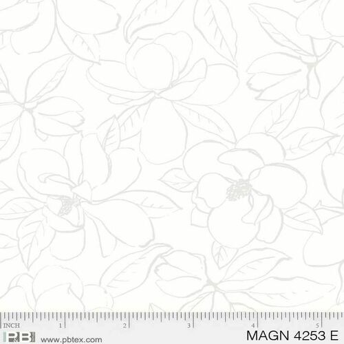 Magnolia Sketched Flowers Tonal 4253 E