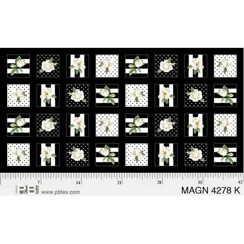 Magnolia Flowers Mini Blocks Panel 4278 K