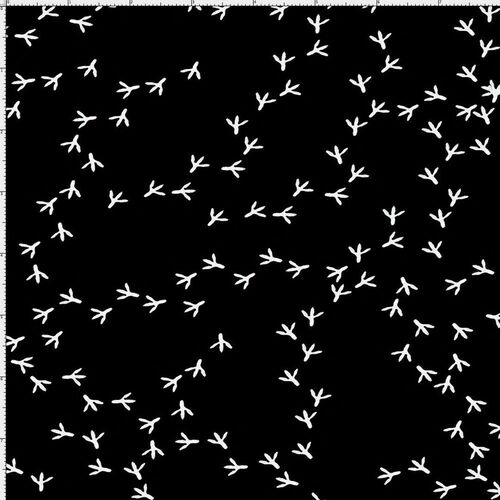 Chicken Chique Footprint Tracks Black 692-229