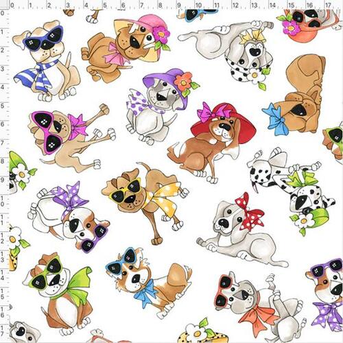 Go Doggie Dogs Tossed White 692-414