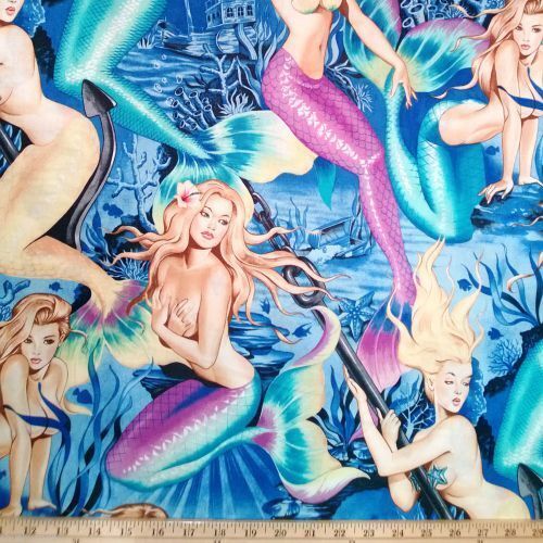 Sea Sirens Mermaid Blue 1/2m 7825A