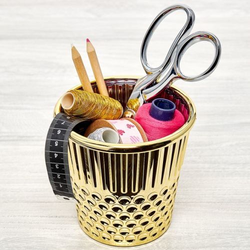 Giant Yellow Gold Sewing Notions Thimble