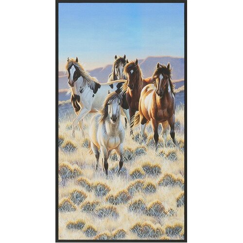 Wildlife Horses Digital Quilt Panel 18288-268