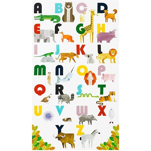 A to Z Alphabet Animals I Spy Quilt Panel 1897-51