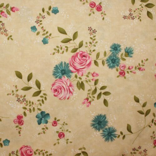 Fabric Remnant -Moda Rambling Rose Cream 50cm