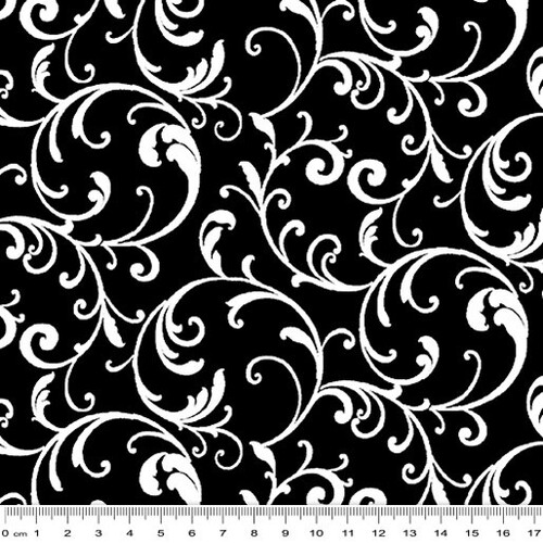 Night & Day Classic Scroll Black/White 10403-90