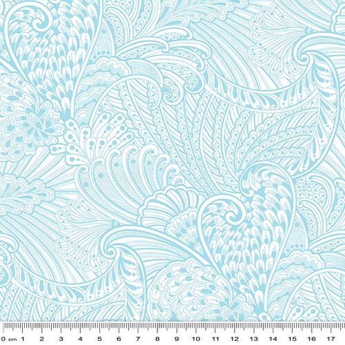 Peacock Flourish Oppulence Tonal Lt Teal 10232-80