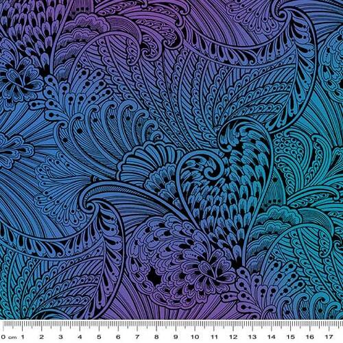 Peacock Flourish Oppulence Mottled Multi 10230-99