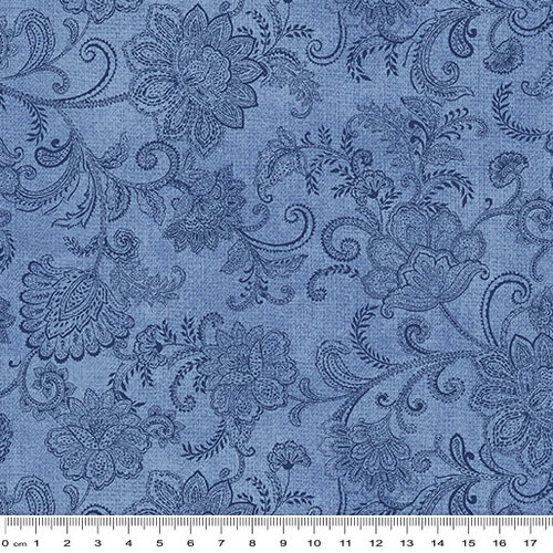 Accent on Sunflowers Livingston Floral Blue 10216-52