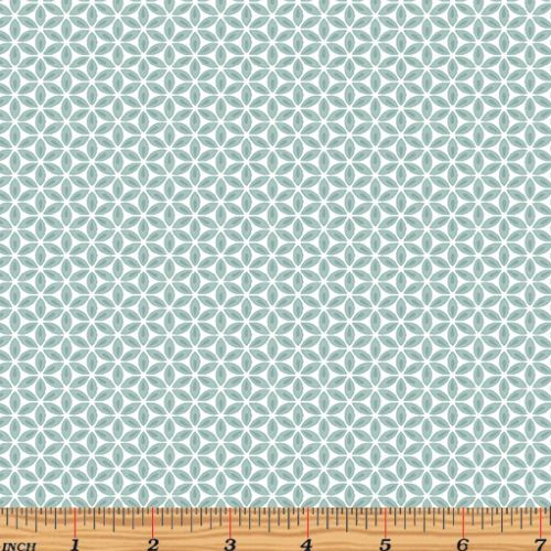 Words to Quilt By Geo Flowers Teal 6978-85