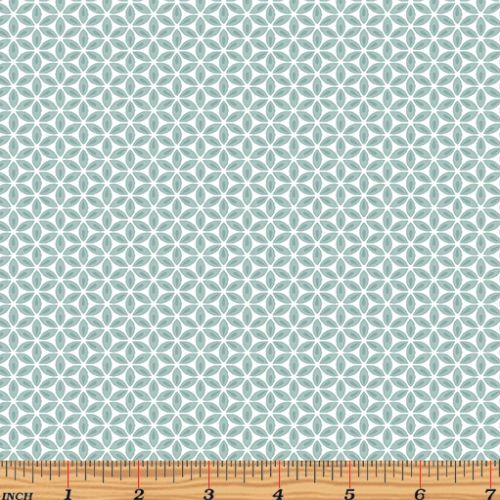 Words to Quilt By Geo Flowers Teal 6978-85