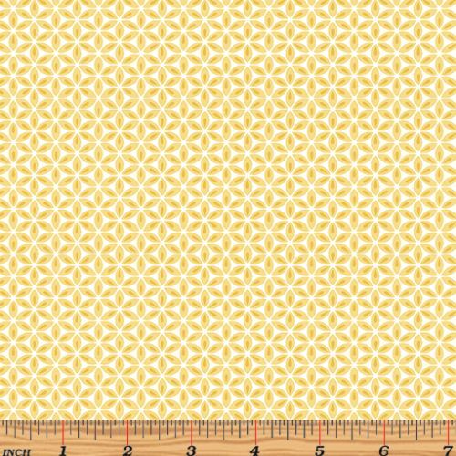 Words to Quilt By Geo Flowers Yellow 6978-31