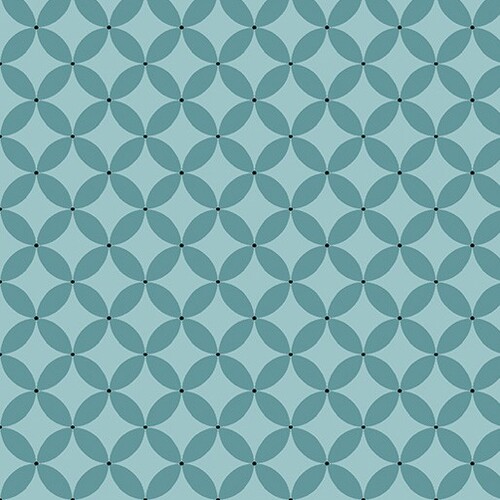 It's Raining Cats and Dogs Circle Crescent Teal 353-80