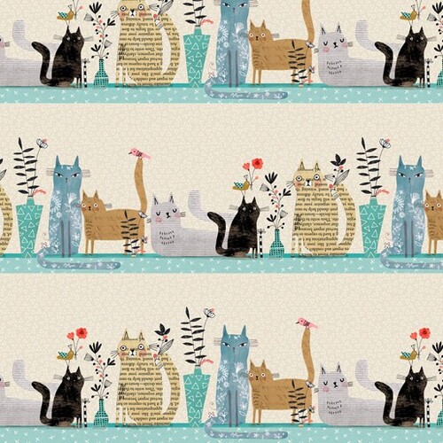 It's Raining Cats and Dogs Together 24" Stripe 33-07