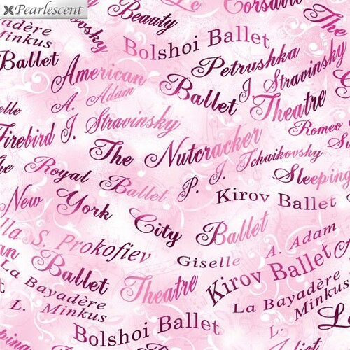 Pearl Ballet Classic Words Pink 9841P-02