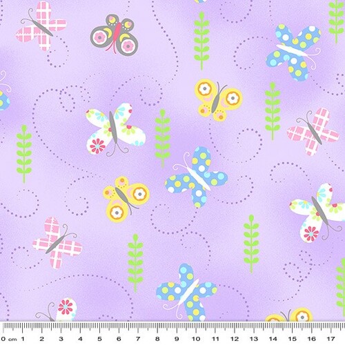  Hippity Hoppity Springtime Butterflies Lilac 9763-06