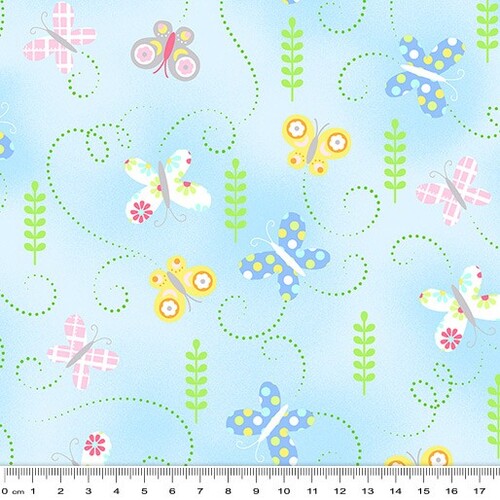 Hippity Hoppity Springtime Butterflies Blue 9763-05