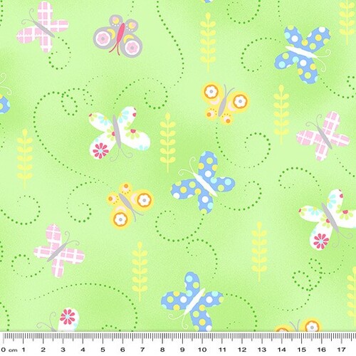 Hippity Hoppity Springtime Butterflies Lime 9763-04