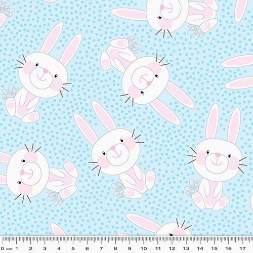 Hippity Hoppity Bunny Rabbits Hop Blue 9759-05