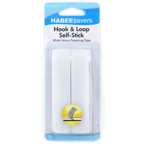 Habee Savers Hook And Loop Self Stick Fastening Tape