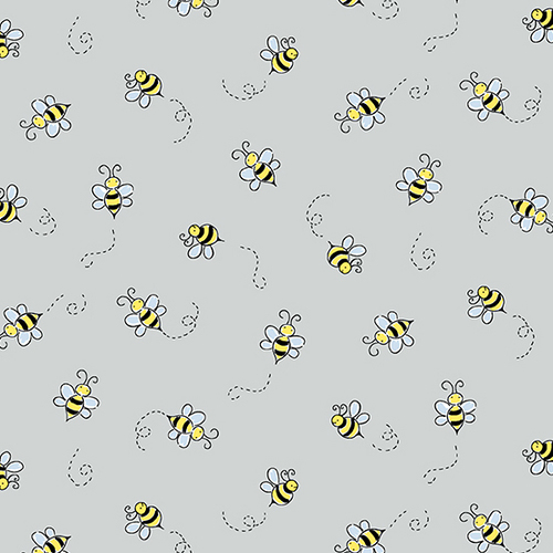 Bumble Bees Buzzing Grey A-9715-CI