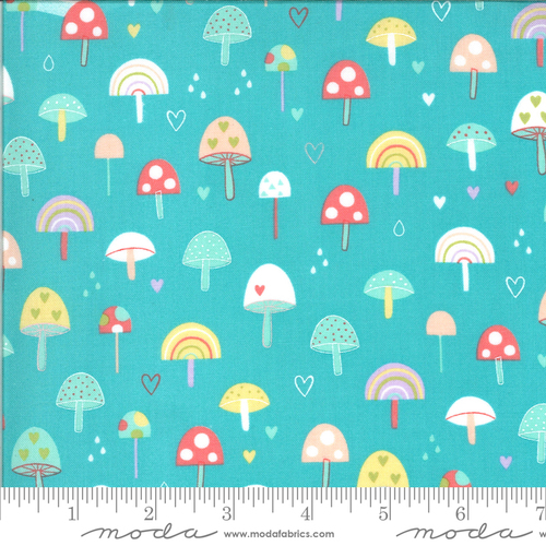 Moda Hello Sunshine Mushrooms Aqua 35351 16