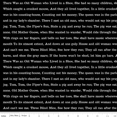 Goose Tales Text Words Black C9400