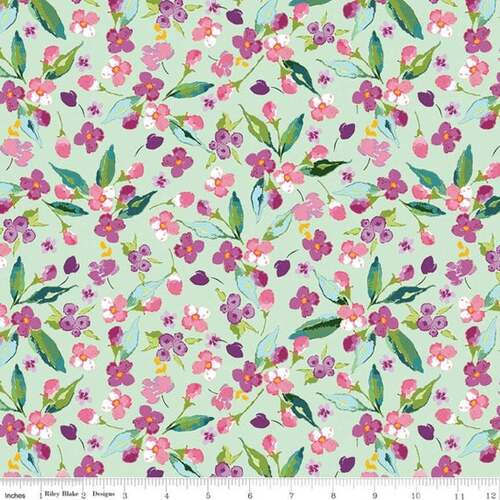 Hampton Garden Floral Mint  9441