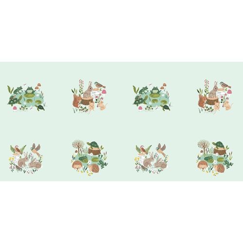 Woodland Wander Animal Panel Mint 109