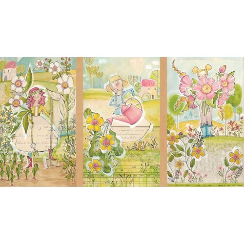 Garden Girls Flower Panel 112.112.05.1