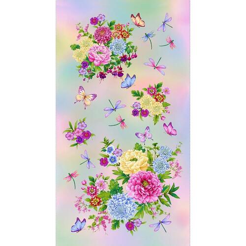 Gossamer Garden Flowers Panel 2647-10