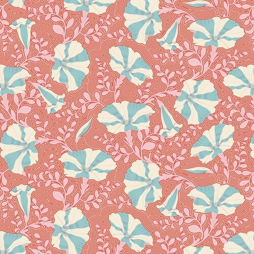 Tilda Gardenlife Striped Petunia Coral 100309