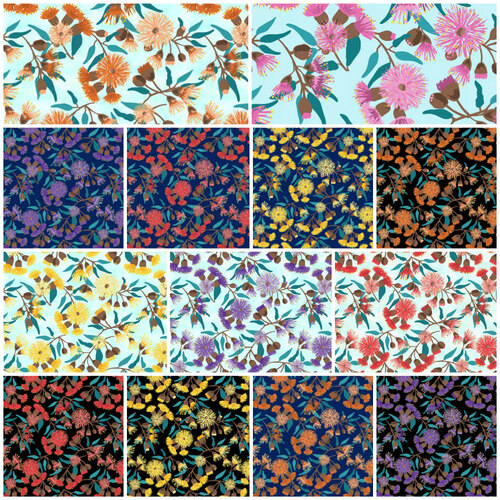 Sweet Botanicals Australiana Wildflowers Fat Quarter Bundle