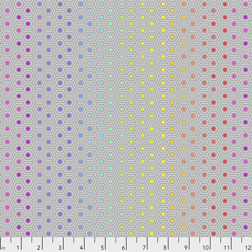 Tula Pink True Colours Hexy PWTP150 Rainbow Dove