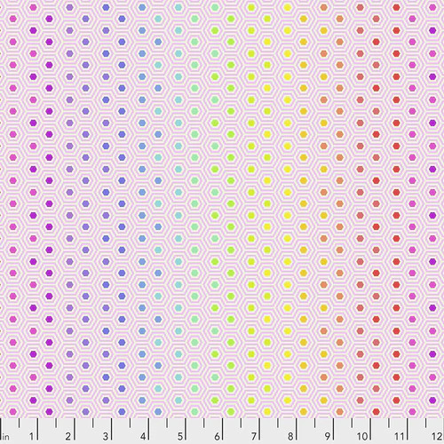 Tula Pink True Colours Hexy PWTP150 Rainbow Shell